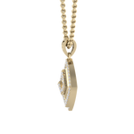 Load image into Gallery viewer, Square Pendant in rose gold with white diamonds of 0.61 ct in weight