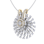 Load image into Gallery viewer, Flower Pendant in yellow gold with white diamonds of 2.08 ct in weight