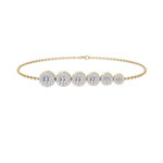 Load image into Gallery viewer, Stylish bracelet in yellow gold with white diamonds of 0.72 ct in weight