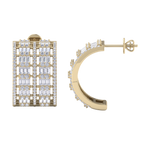 Load image into Gallery viewer, Beautiful Stud Earrings in yellow gold with white diamonds of 2.89 in weight