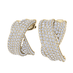 Load image into Gallery viewer, Ribbon earrings in white gold with white diamonds of 3.12 ct in weight