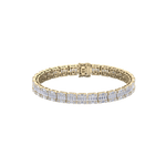 Load image into Gallery viewer, Baguette tennis bracelet in white gold with white diamonds of 5.20 ct in weight
