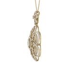 Load image into Gallery viewer, Flower Pendant in yellow gold with white diamonds of 2.43 ct in weight