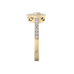 Load image into Gallery viewer, Pear ring in yellow gold with white diamonds of 0.68 ct in weight