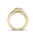 Load image into Gallery viewer, Multi-band diamond ring in yellow gold with white diamonds of 2.65 ct in weight