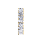 Load image into Gallery viewer, Eternity ring in yellow gold with emeralds white diamonds of 4.18 ct in weight