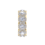Load image into Gallery viewer, Eternity ring in yellow gold with white diamonds of 3.45 ct in weight