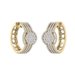 Load image into Gallery viewer, Beautiful Stud Earrings in yellow gold with white diamonds of 1.12 in weight