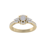 Load image into Gallery viewer, Diamond ring in yellow gold with white diamonds of 0.40 ct in weight