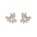 Load image into Gallery viewer, Pear duo earrings in yellow gold with white diamonds of 1.85 ct in weight