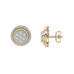 Load image into Gallery viewer, 3 in 1 earrings in rose gold with white diamonds of 0.79 ct in weight