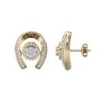 Load image into Gallery viewer, Statement earrings in rose gold with white diamonds of 0.53 ct in weight