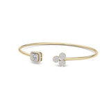 Load image into Gallery viewer, Cuff bracelet in rose gold with white diamonds of 0.58 ct in weight