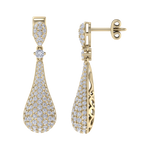 Load image into Gallery viewer, Diamond chandelier earrings in yellow gold with white diamonds of 1.73 ct in weight