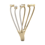 Load image into Gallery viewer, Intricate cuff in yellow gold with white diamonds of 3.24 ct in weight