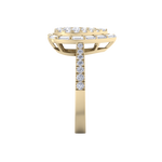 Load image into Gallery viewer, Pear cluster ring in yellow gold with white diamonds of 1.01 ct in weight