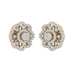 Load image into Gallery viewer, Stud earrings in rose gold with white diamonds of 1.14 ct in weight