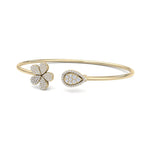 Load image into Gallery viewer, Cuff bracelet in rose gold with white diamonds of 0.49 ct in weight