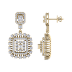 Load image into Gallery viewer, Drop earrings in yellow gold with white diamonds of 3.00 ct in weight