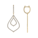 Load image into Gallery viewer, Chandelier earrings in rose gold with white diamonds of 1.79 ct in weight