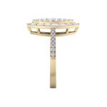 Load image into Gallery viewer, Marquise cluster ring in yellow gold with white diamonds of 1.03 ct in weight