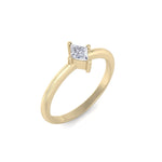 Load image into Gallery viewer, Petite Diamond ring in rose gold with white diamonds of 0.25 ct in weight
