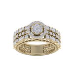 Load image into Gallery viewer, Halo Engagement ring in rose gold with white diamonds of 1.19 ct in weight