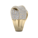 Load image into Gallery viewer, Ribbon ring in rose gold with white diamonds of 3.36 ct in weight