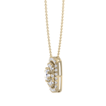 Load image into Gallery viewer, Classic square necklace in white gold with white diamonds of 2.78 ct in weight