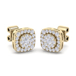Load image into Gallery viewer, Elegant stud earrings in white gold with white diamonds of 0.51 ct in weight