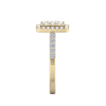 Load image into Gallery viewer, Square cluster ring in yellow gold with white diamonds of 1.01 ct in weight