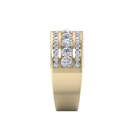 Load image into Gallery viewer, Five row diamond ring in rose gold with white diamonds of 1.39 ct in weight
