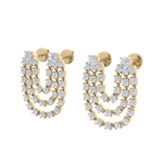 Load image into Gallery viewer, Duo diamond earrings in white gold with white diamonds of 2.44 ct in weight