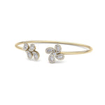 Load image into Gallery viewer, Cuff bracelet in rose gold with white diamonds of 0.65 ct in weight