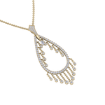 Load image into Gallery viewer, Waterfall pendant in yellow gold with white diamonds of 1.72 ct in weight