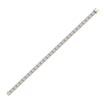 Load image into Gallery viewer, Baguette tennis bracelet in white gold with white diamonds of 4.18 ct in weight