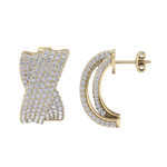 Load image into Gallery viewer, Ribbon earrings in rose gold with white diamonds of 3.12 ct in weight