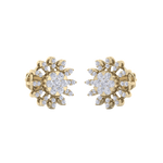Load image into Gallery viewer, Stud earrings in rose gold with white diamonds of 0.89 ct in weight