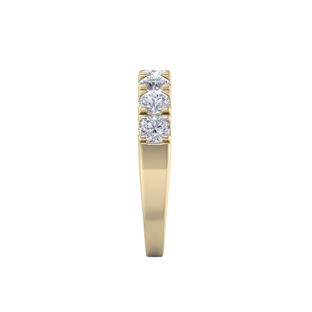 Classic Wedding band in rose gold with white diamonds of 1.16 ct in weight
