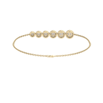 Load image into Gallery viewer, Stylish bracelet in yellow gold with white diamonds of 0.72 ct in weight