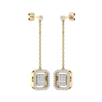 Load image into Gallery viewer, Diamond drop earrings in rose gold with white diamonds of 0.69 ct in weight