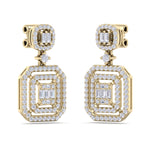 Load image into Gallery viewer, Beautiful Earrings in yellow gold with white diamonds of 0.83 in weight