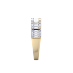 Load image into Gallery viewer, Anniversary ring with baguette white diamonds in yellow gold with white diamonds of 2.03 ct in weight