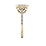 Load image into Gallery viewer, Square diamond ring in yellow gold with white diamonds of 0.45 ct in weight