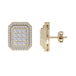 Load image into Gallery viewer, 3 in 1 earrings in yellow gold with white diamonds of 0.97 ct in weight