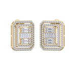 Load image into Gallery viewer, Beautiful Stud Earrings in yellow gold with white diamonds of 1.88 in weight