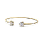 Load image into Gallery viewer, Cuff bracelet in rose gold with white diamonds of 0.56 ct in weight