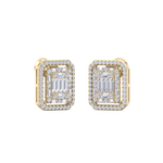 Load image into Gallery viewer, Beautiful Stud Earrings in rose gold with white diamonds of 1.78 in weight