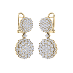 Load image into Gallery viewer, Drop earrings in yellow gold with white diamonds of 2.52 ct in weight