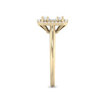 Load image into Gallery viewer, Cluster square engagement ring in yellow gold with white diamonds of 0.45 ct in weight